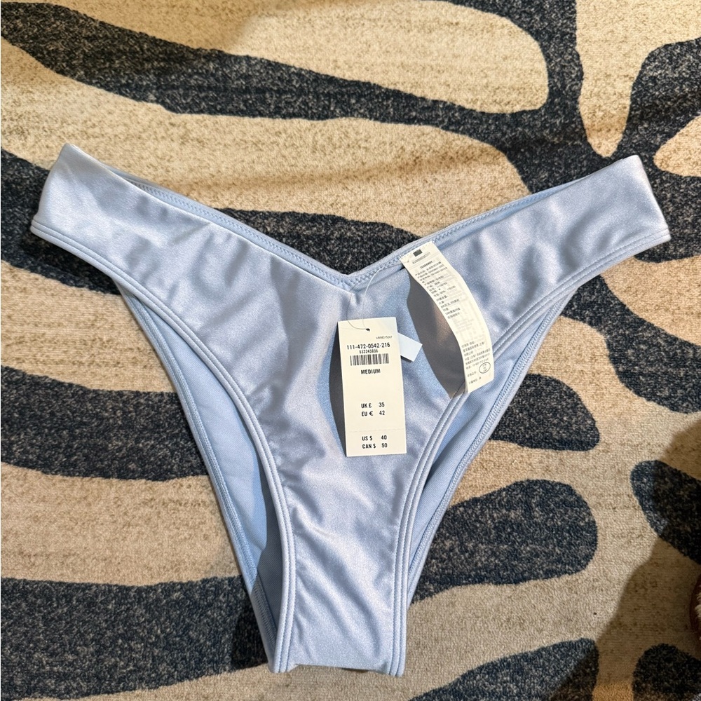 Abercrombie & Fitch Soft Blue Shimmer Bikini Bottom